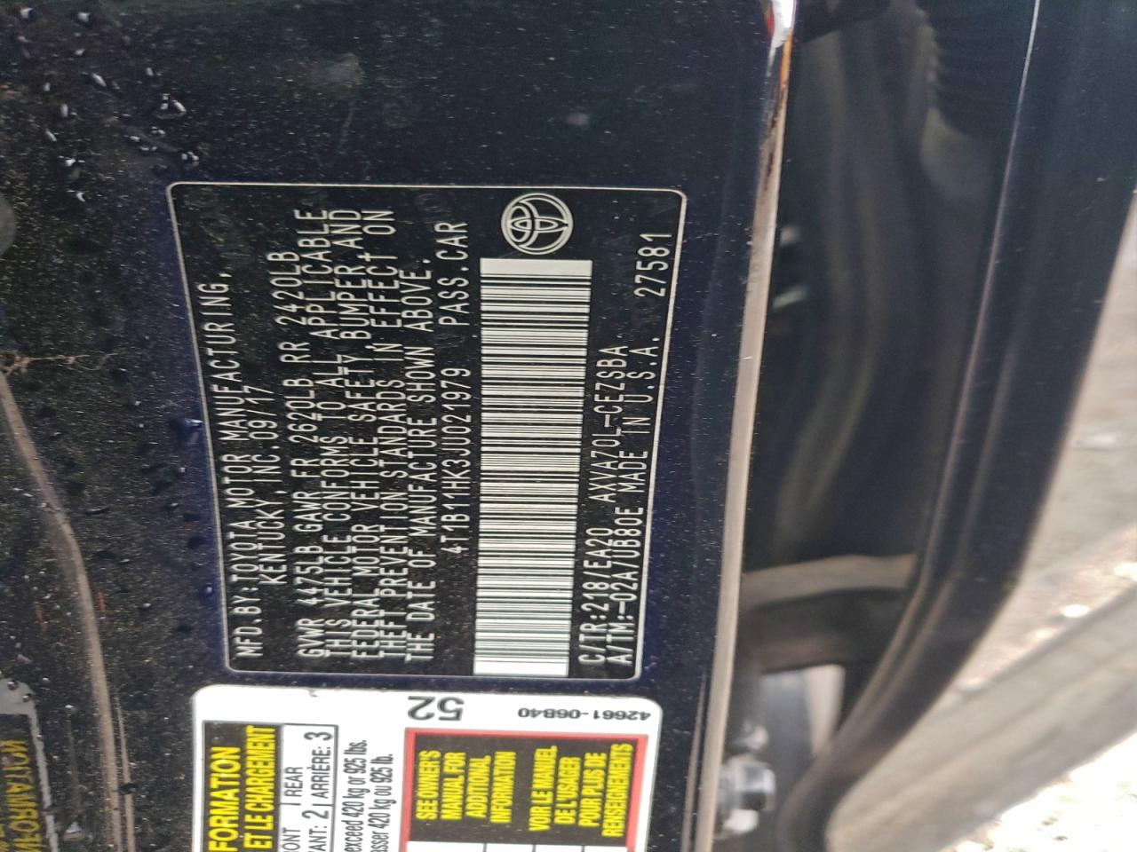 Toyota Camry L Image 3