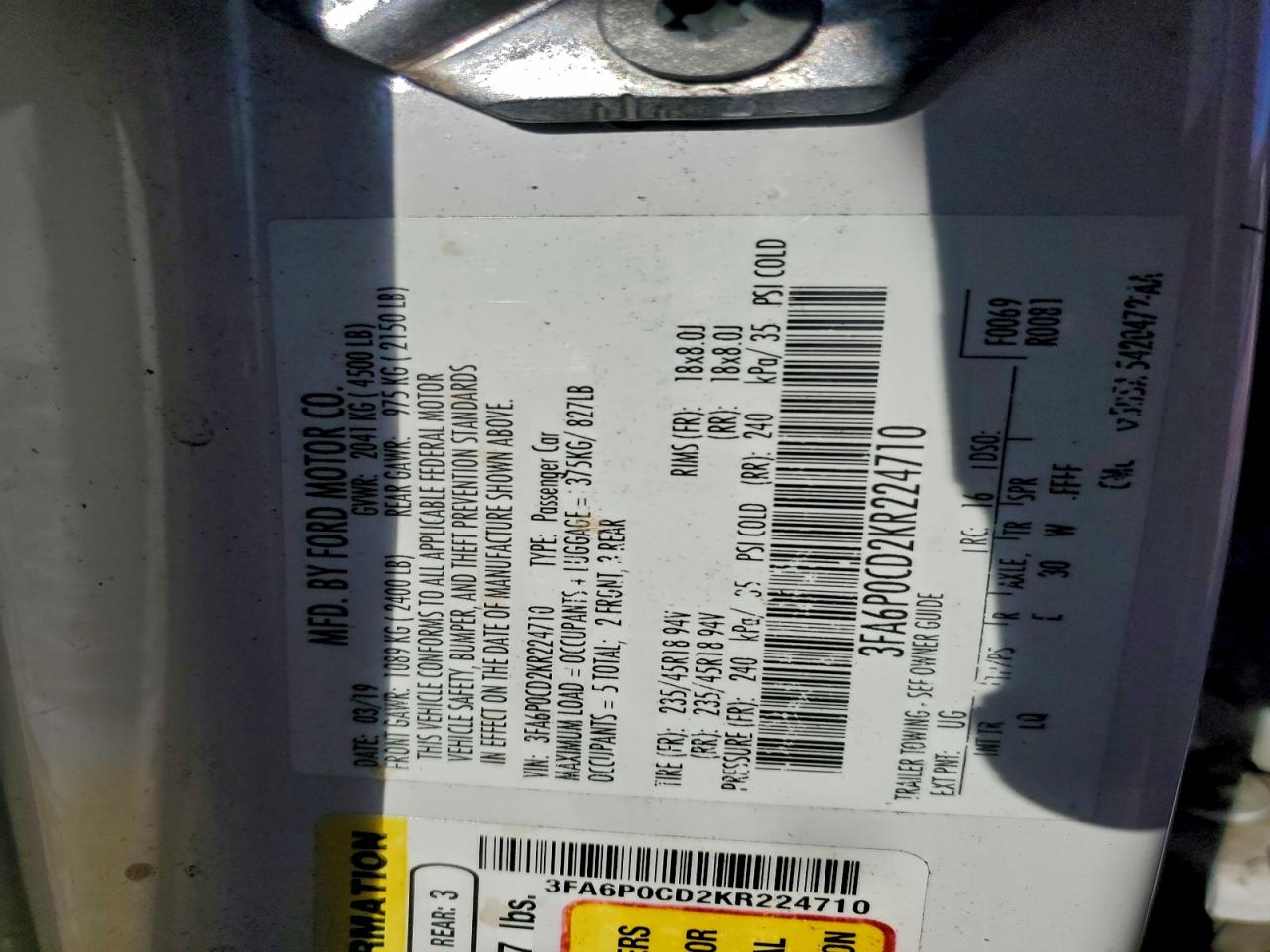 Ford Fusion Sel Image 8